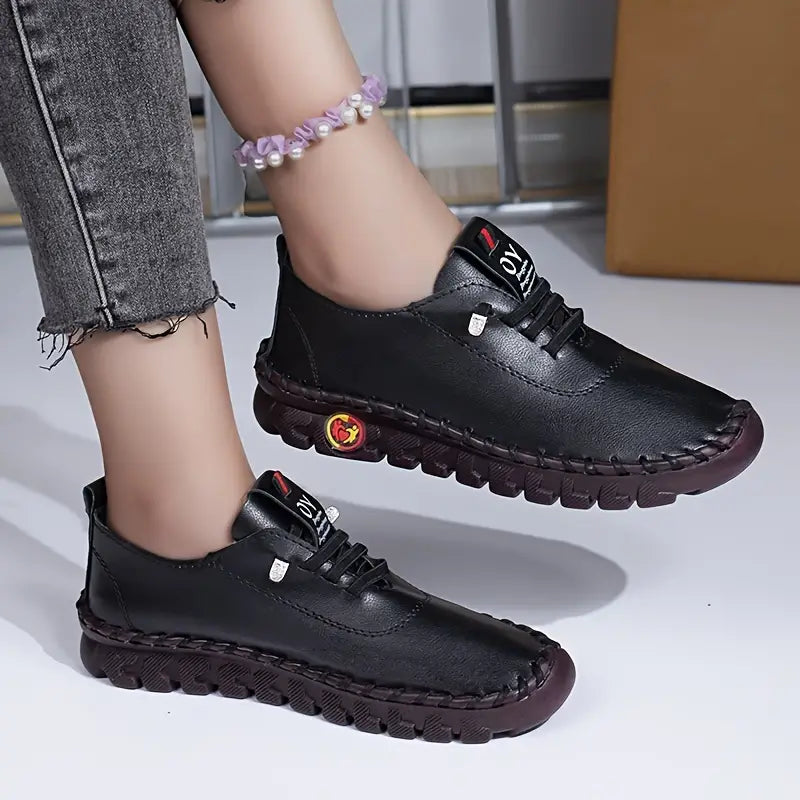 ORTHOPEDIC WOMEN'S SOLID COLOR CASUAL SNEAKERS