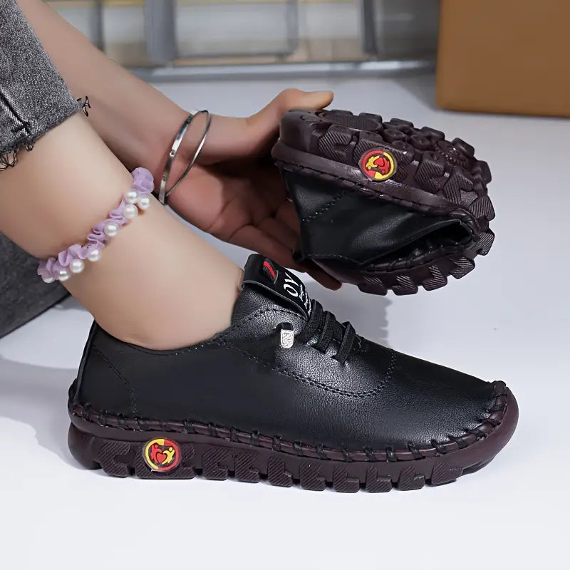 ORTHOPEDIC WOMEN'S SOLID COLOR CASUAL SNEAKERS