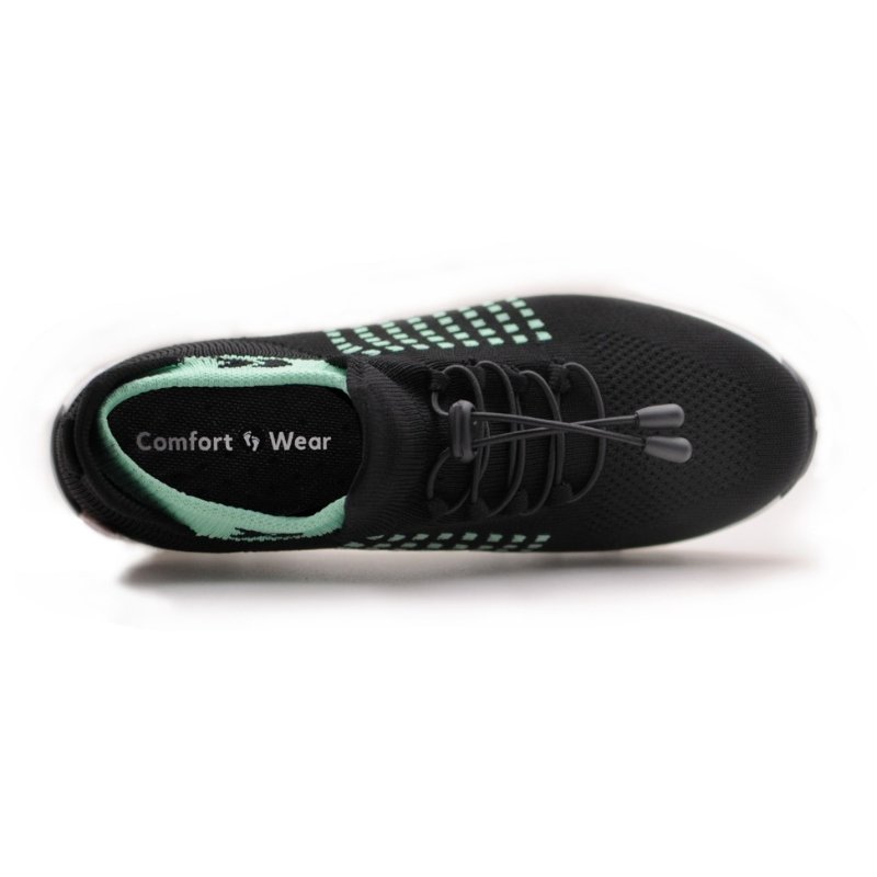 Orthopedic Stretch Cushion Shoes - Black Sky Blue
