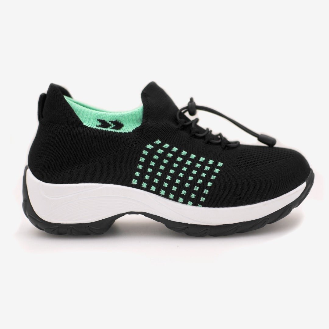 Orthopedic Stretch Cushion Shoes - Black Sky Blue