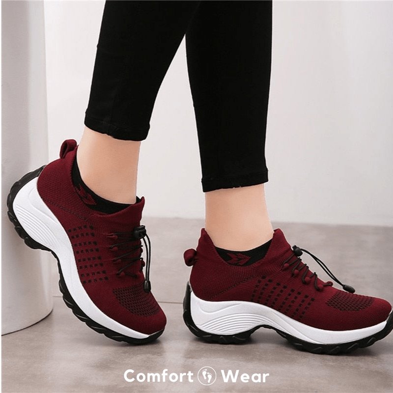Orthopedic Stretch Cushion Shoes - Red