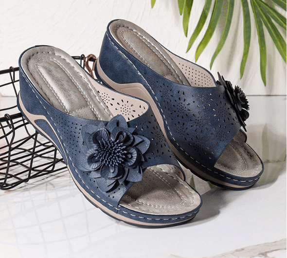 OPTRHOPEDIC LEATHER SOFT FOOTBED ARCH-SUPPORT SANDALS