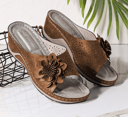 OPTRHOPEDIC LEATHER SOFT FOOTBED ARCH-SUPPORT SANDALS