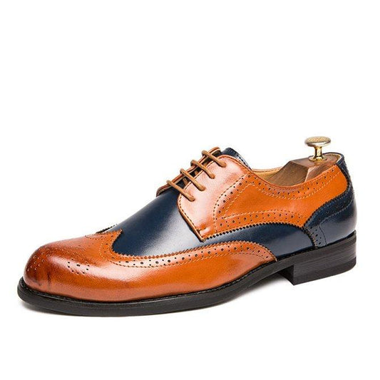 Orthopedic Men's Retro Leather Non Slip Business Formal Shoes