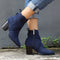 WOMEN'S SIDE ORTHOPEDIC CHUNKY HEELED ANKLE BOOTS