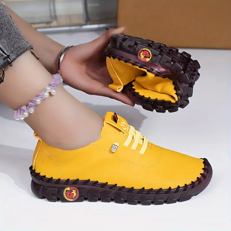 ORTHOPEDIC WOMEN'S SOLID COLOR CASUAL SNEAKERS