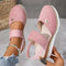 Women's Solid Color Elastic Strap Orthopedic Sandals
