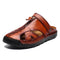 Orthopedic  Men'S Sandals Outdoor Leather Closed Toe Beach Shoes