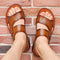 Orthopedic Men Outdoor Leather Travel Slippers
