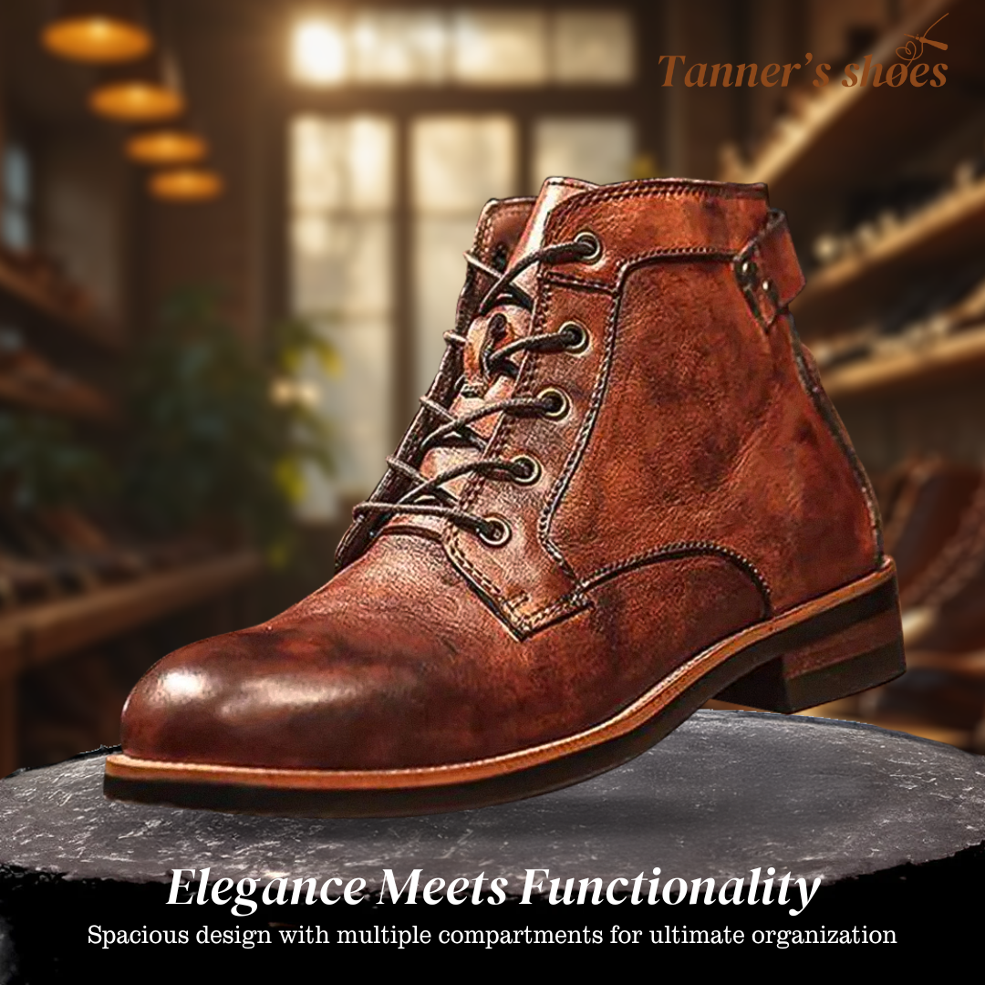 Mark | Orthopedic retro leather boots for men