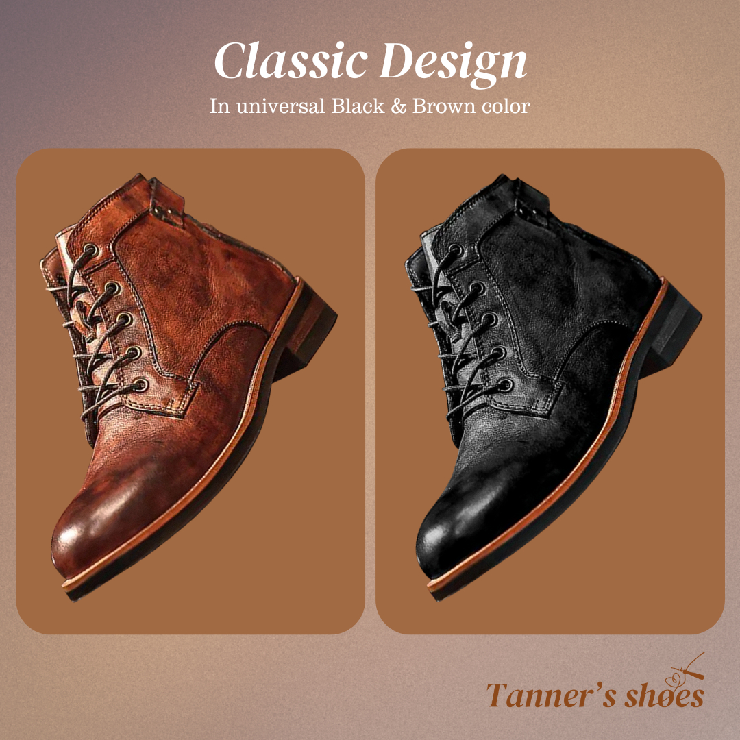 Mark | Orthopedic retro leather boots for men