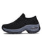 Breathable Orthopedic No-Tie Stretch Shoes - Black Grey