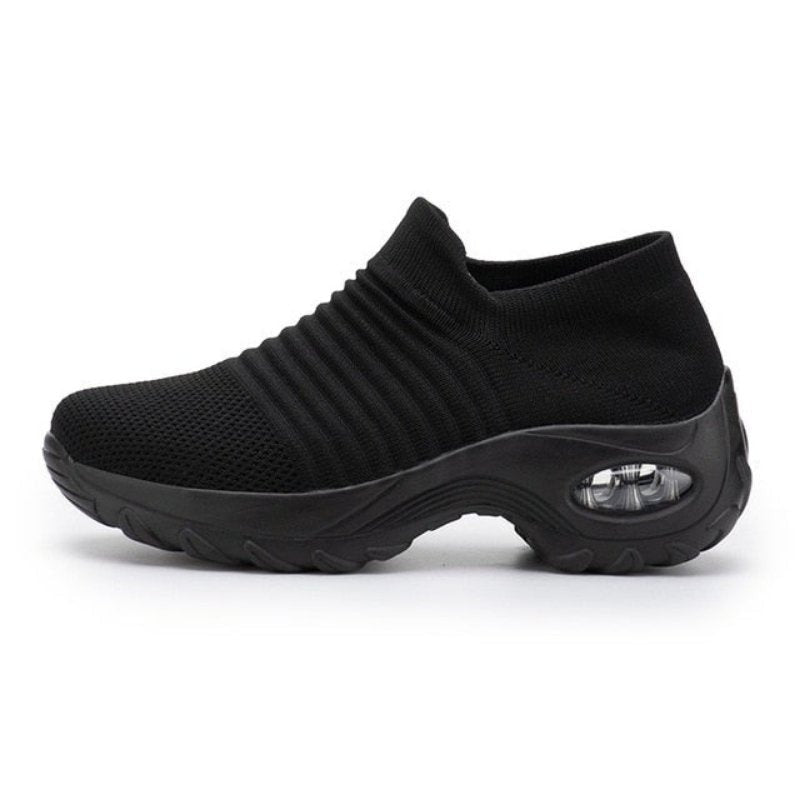 Orthopedic No-Tie Stretch Shoes - Midnight Black