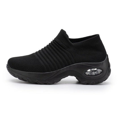 Orthopedic No-Tie Stretch Shoes - Midnight Black