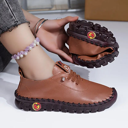 ORTHOPEDIC WOMEN'S SOLID COLOR CASUAL SNEAKERS