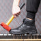 Rotary Buckle Men's Orthopedic Indestructible Boots - Lightweight & Durable Design