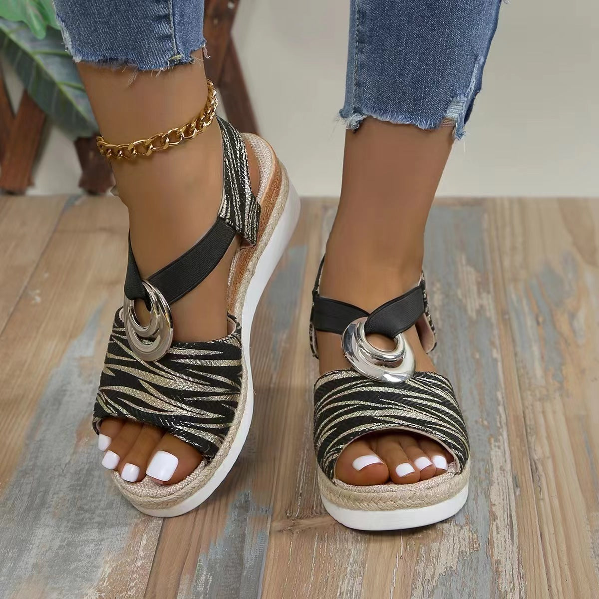 Orthopedic Strap Casual Wedge Sandals