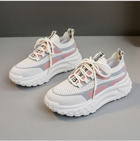 ORTHOPEDIC BREATHABLE LACE UP MESH SNEAKERS