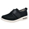 Orthopedic Stretch No-Tie Wide Shoes w/ Adjustable Closure - Black