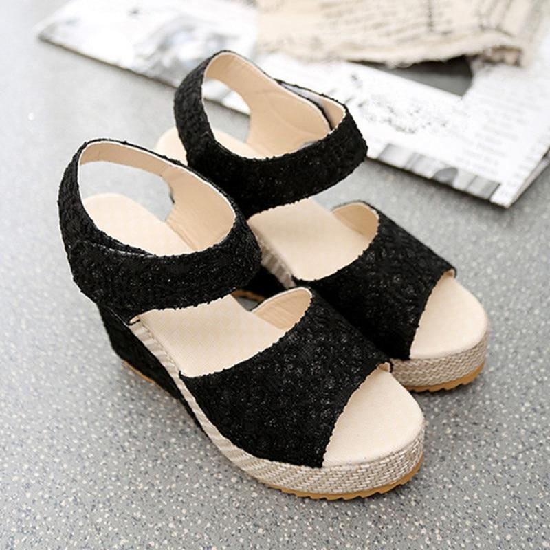 Lace Hollow Orthopedic Wedges Shoe
