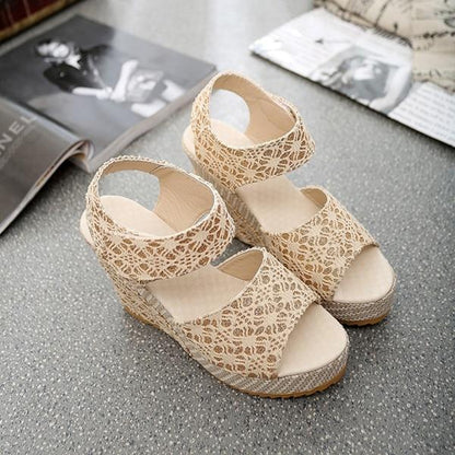 Lace Hollow Orthopedic Wedges Shoe