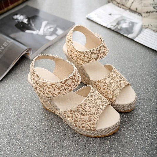 Lace Hollow Orthopedic Wedges Shoe