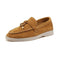 Suede Low-Cut Orthopedic Loafer - Auburn