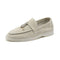 Suede Low-Cut Orthopedic Loafer - Beige