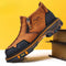 Men' Orthopedic Walking Vintage Outdoor Leather Warm Combat Boots